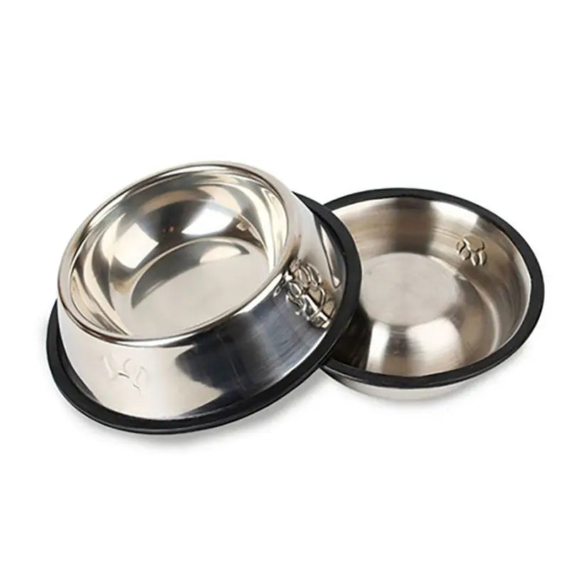 Elevate Mealtime with Our Skidproof Paw Stainless Steel Dog and Cat Bowl – Available in 6 Sizes!
