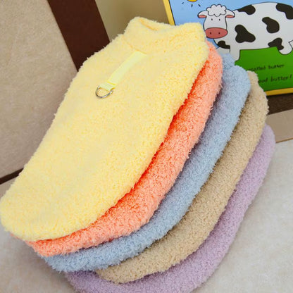 Cozy Winter Dog Sweater - Plush Jacket for Small to Medium Dogs and Cats in Vibrant Colors
