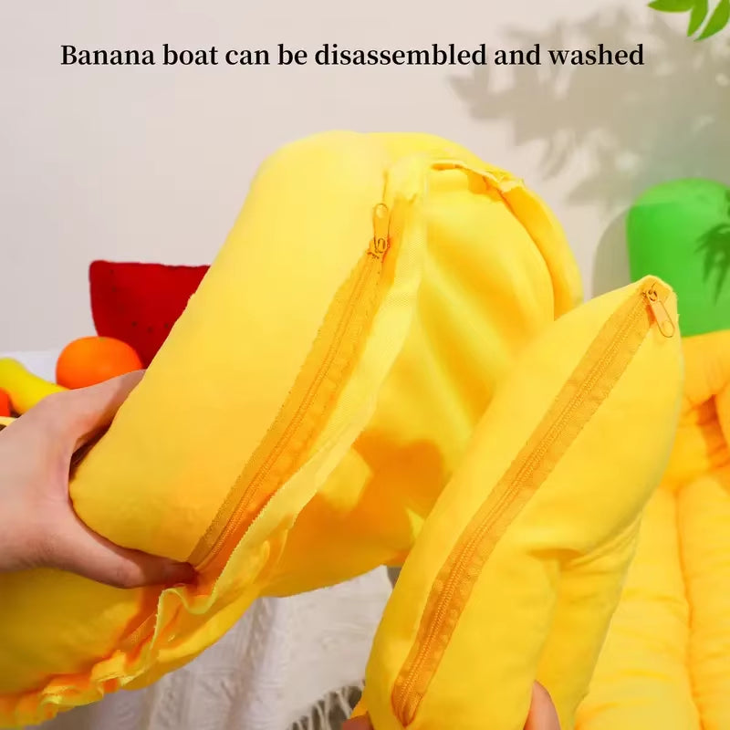 Cozy Banana-Shaped Dog Bed: Durable, Detachable & Washable Plush Sanctuary for Small, Medium & Large Pets