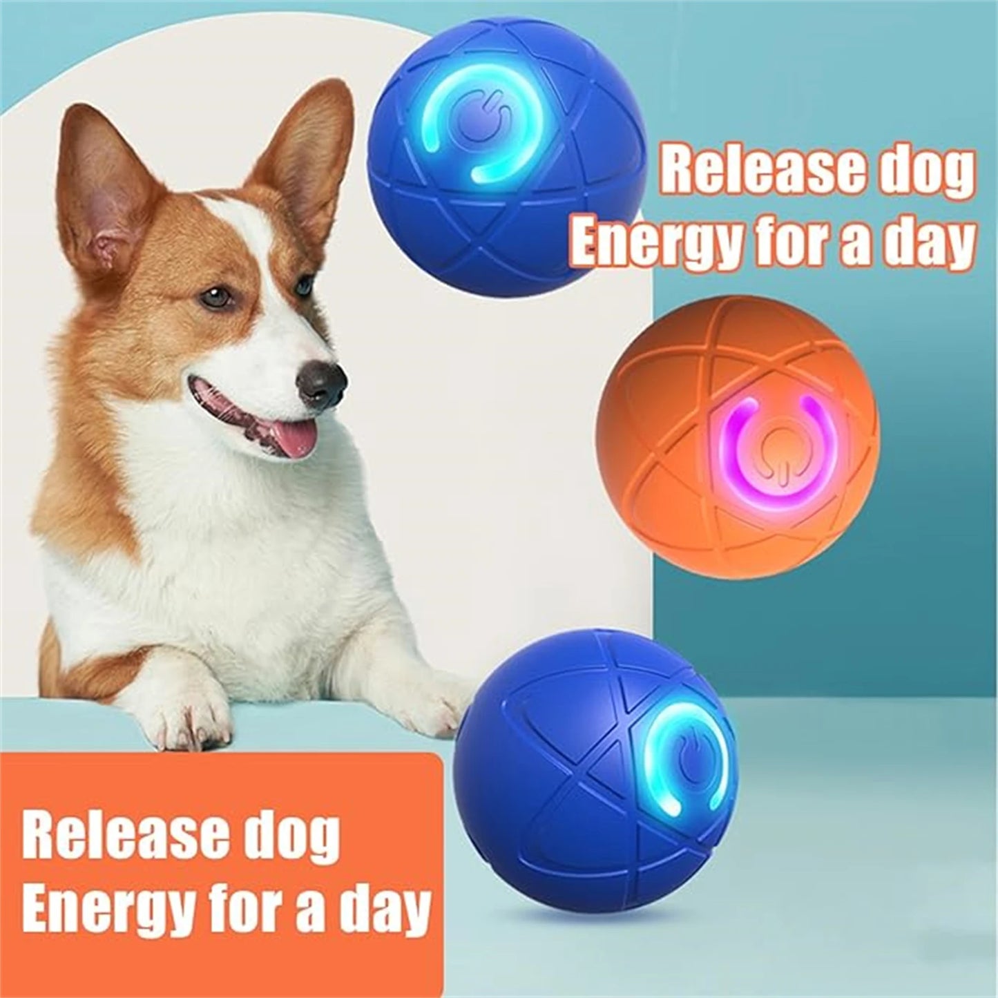 Interactive Smart Dog Toy Ball - Automatic USB Charging Moving and Bouncing Fun for Your Puppy and Cat!
