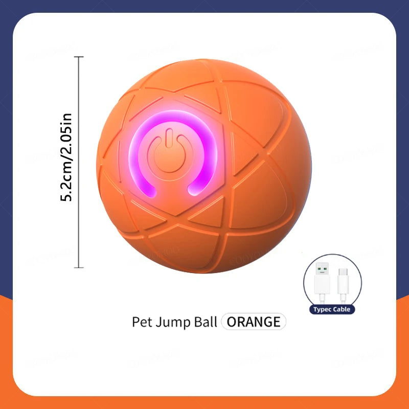 Interactive Smart Dog Toy Ball - Automatic USB Charging Moving and Bouncing Fun for Your Puppy and Cat!