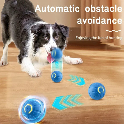 Interactive Smart Dog Toy Ball - Automatic USB Charging Moving and Bouncing Fun for Your Puppy and Cat!