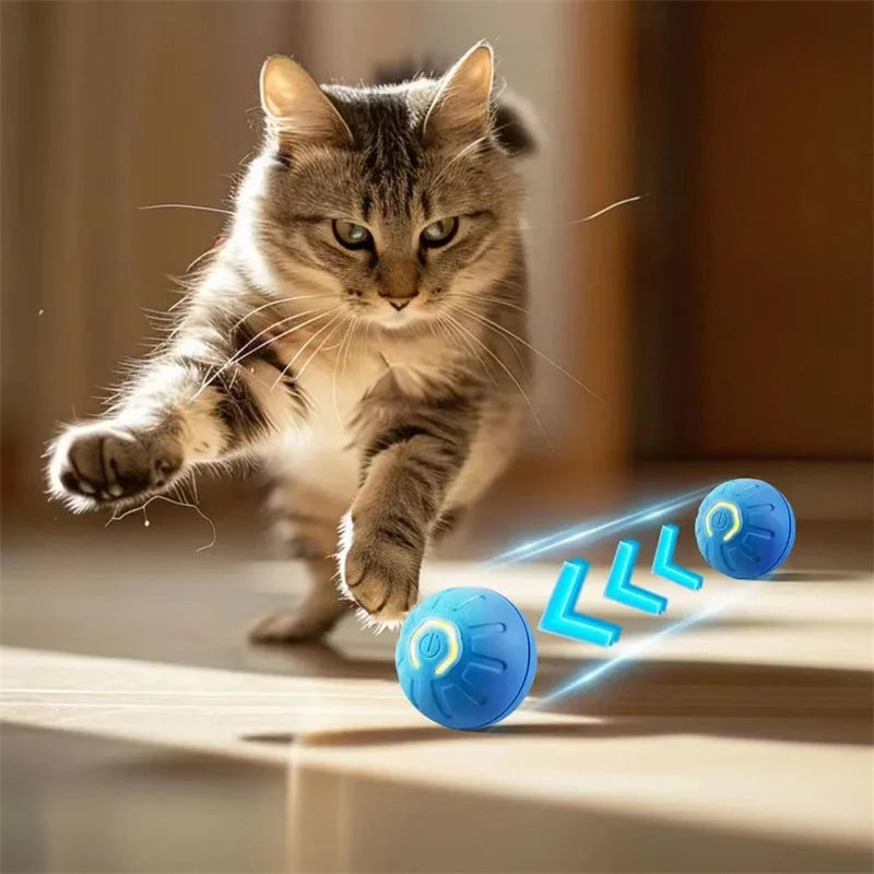 Interactive Smart Dog Toy Ball - Automatic USB Charging Moving and Bouncing Fun for Your Puppy and Cat!