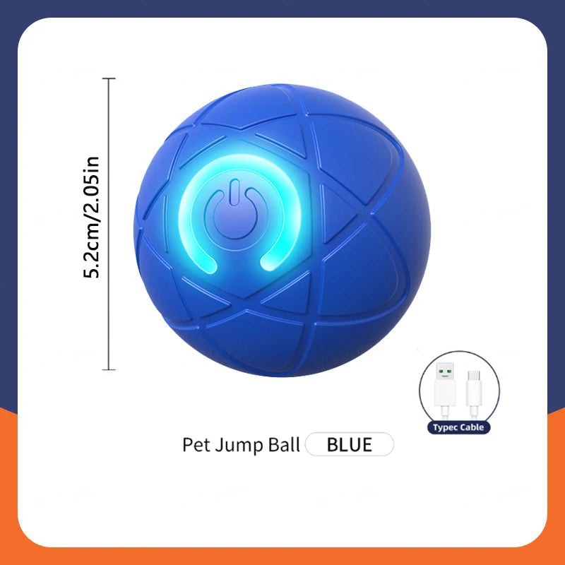 Interactive Smart Dog Toy Ball - Automatic USB Charging Moving and Bouncing Fun for Your Puppy and Cat!
