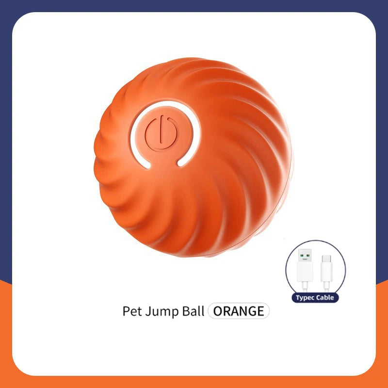 Interactive Smart Dog Toy Ball - Automatic USB Charging Moving and Bouncing Fun for Your Puppy and Cat!
