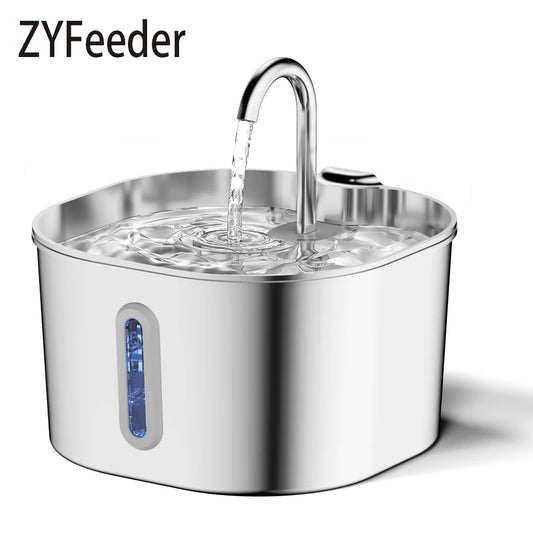 2.2L Stainless Steel Automatic Cat Water Fountain - Perfect Hydration for Your Pets!