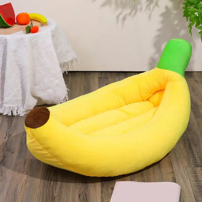 Cozy Banana-Shaped Dog Bed: Durable, Detachable & Washable Plush Sanctuary for Small, Medium & Large Pets