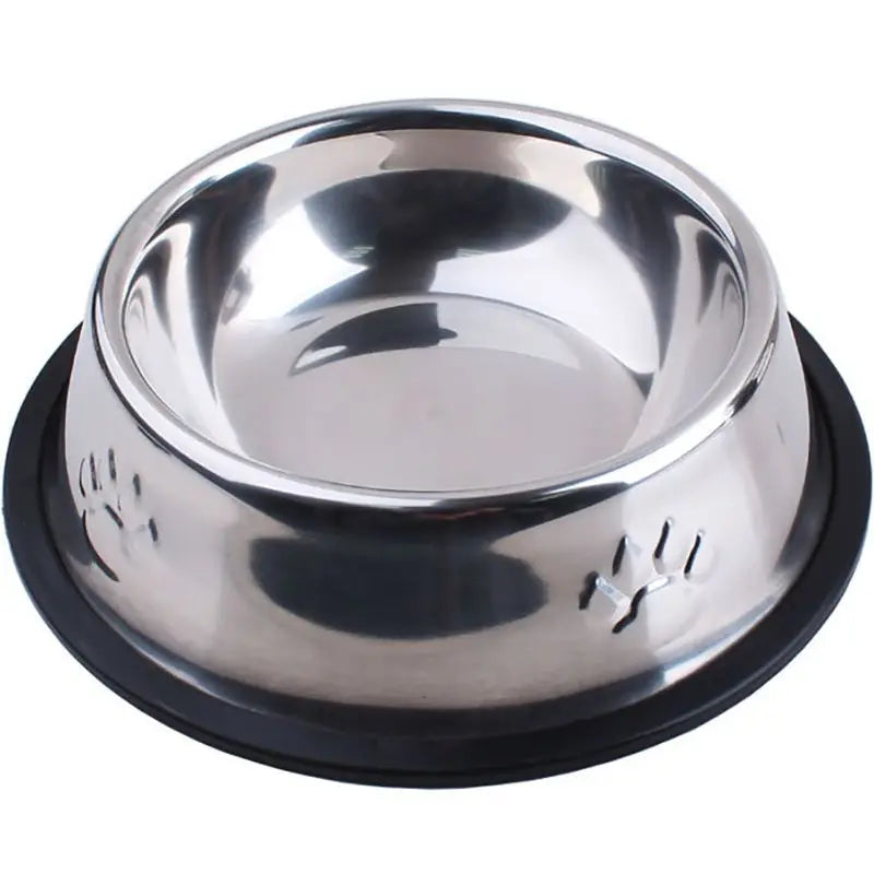 Elevate Mealtime with Our Skidproof Paw Stainless Steel Dog and Cat Bowl – Available in 6 Sizes!