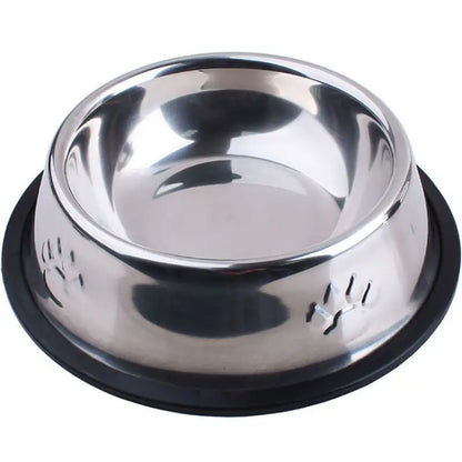 Elevate Mealtime with Our Skidproof Paw Stainless Steel Dog and Cat Bowl – Available in 6 Sizes!